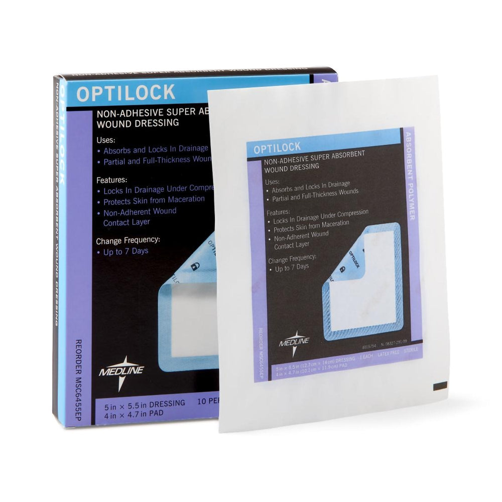 Medline Optilock Non-Adhesive Super Absorbent Dressing