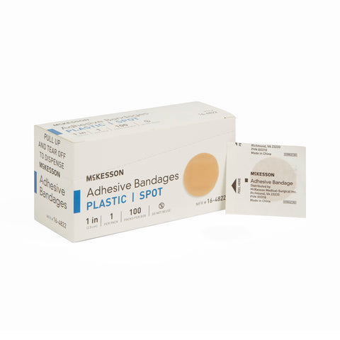 McKesson Round Tan Adhesive Spot Bandage