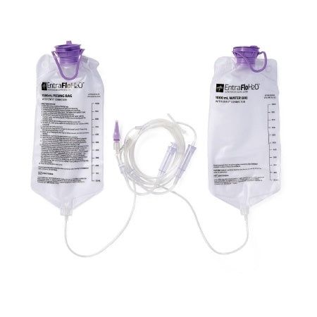 Medline EntraFloH2O Enteral Feeding Pump Bag Set, ENFit Connector, 1000 mL