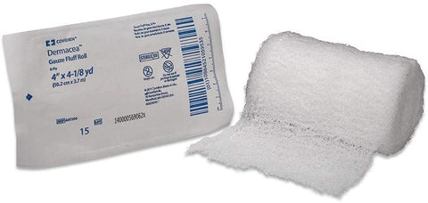 Cardinal Health Dermacea Gauze Fluff Roll, Sterile, 4-1/8" X 4yds