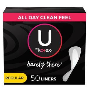 U by Kotex Barely There Panty Liner, Regular Absorbency