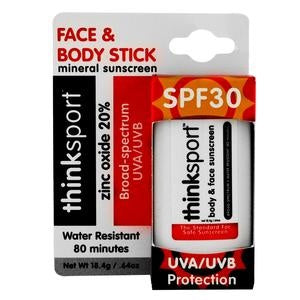 Thinksport Face and Body Sunscreen Stick, SPF 30, 0.64 oz