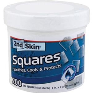 2nd Skin Dressing Gel Squares, Non-Sterile, 1 X 1"