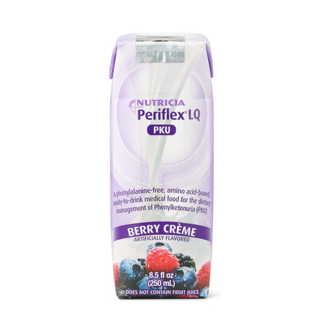 Nutricia Periflex LQ PKU Amino-Acid Based Oral Supplement, Ready-to-Use, Berry Cream, 5 oz.