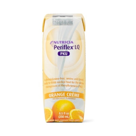 Nutricia Periflex LQ PKU Amino-Acid Based Oral Supplement, Ready-to-Use, Orange Crème, 5 oz.