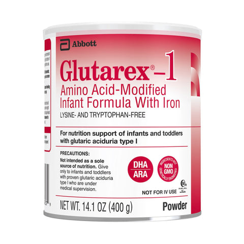 Abbott Glutarex-1 Amino-Acid Modified Infant Formula with Iron, Powder, 14.1 oz.