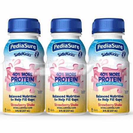 PediaSure Sidekicks High Protein Pediatric Oral & Tube Feeding Supplement Shake, Strawberry, 8 oz.