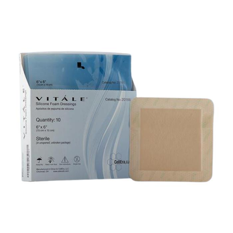 CellEra Vitale Adhesive Foam Dressing, 6" X 6"