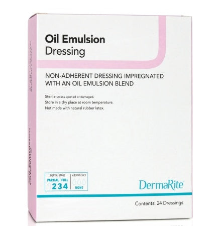 DermaRite Oil Emulsion Impregnated Dressing, Sterile, 3 X 3"