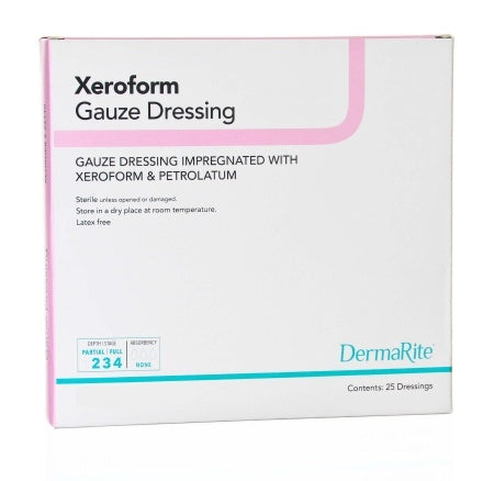 DermaRite Xeroform Impregnated Gauze Dressing, Sterile, 2 X 2"