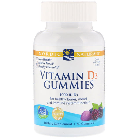 Nordic Naturals Vitamin D3 Gummies, Wild Berry Flavor