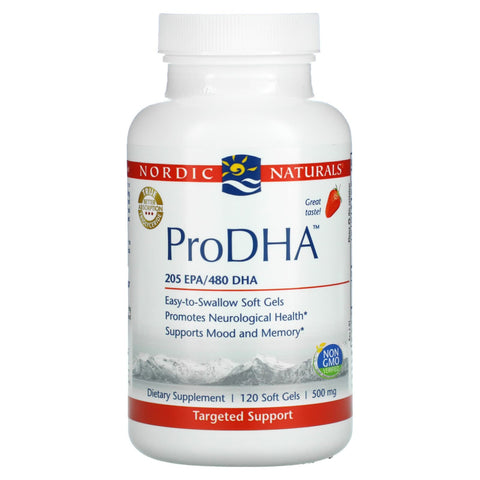 Nordic Naturals ProDHA, Strawberry Flavor, 120 Soft Gels