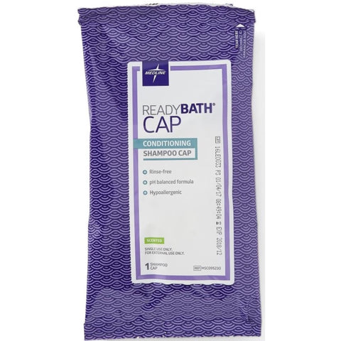 Medline ReadyBath Rinse-Free Conditioning Shampoo Caps, Scented