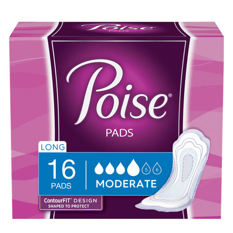 Poise® Bladder Control Pads, Women, Moderate Absorbency