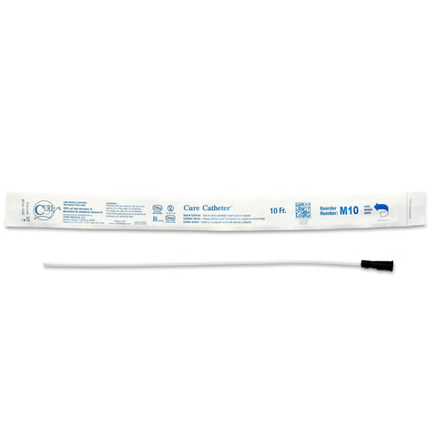 Cure Catheter Male Straight Tip Intermittent Catheter, 16"