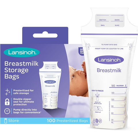 Lansinoh Breast Milk Clear Storage Bag, 6 oz.