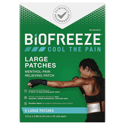 Biofreeze Topical Pain Relief 5% Strength Menthol Patches