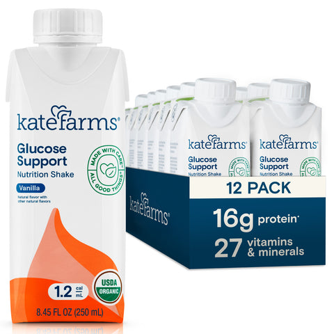 Kate Farms 1.2 Glucose Support Nutritional Shake, Vanilla, 8.45 oz.