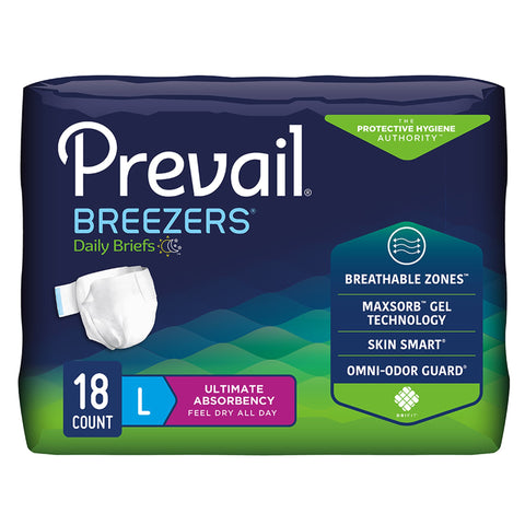 Prevail Breezers Adult Incontinence Briefs