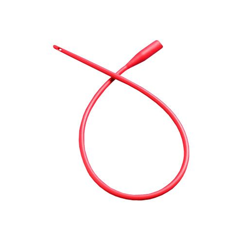 Bard Red Rubber Nelaton Tip Intermittent Catheter, 16" Length