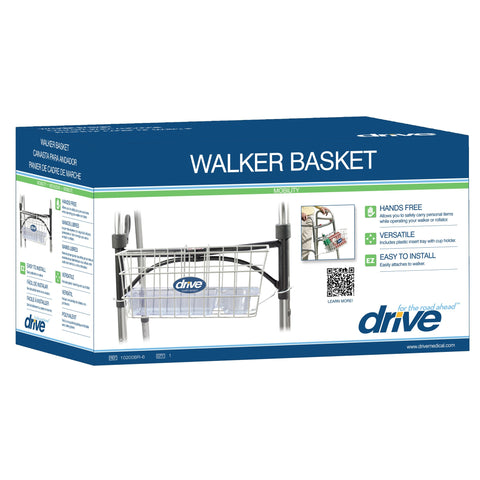 Walker Basket, Aluminum, Plastic Insert Included