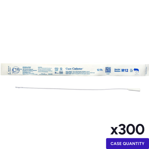 Cure Catheter Male Straight Tip Intermittent Catheter, 16"