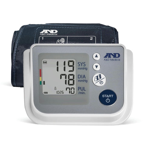 A&D Medical Multi-User Upper Arm Automatic Blood Pressure Monitor with AccuFit Plus Wide Range Cuff