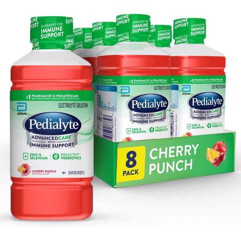 Pedialyte AdvancedCare Electrolyte Solution, Cherry Punch Flavor, 1 Liter, Bottle