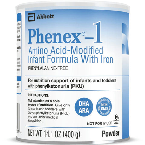 Abbott Phenex-1 Amino Acid Modified Infant Formula, Unflavored Powder, 14.1 oz.