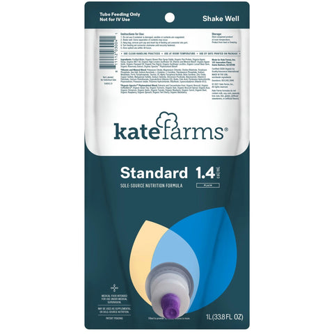 Kate Farms Standard 1.4 Closed System Tube Feeding Formula, 1000 mL