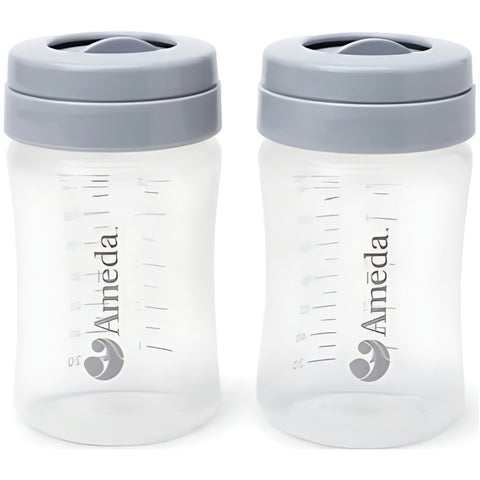 Ameda Mya Breast Pump Storage Bottle with Locking Ring and Disc