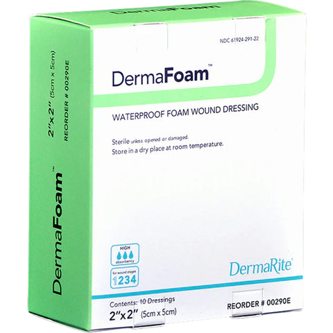 DermaRite DermaFoam Waterproof Foam Wound Dressing