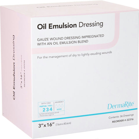 DermaRite Oil Emulsion Nonadherent Wound Dressing