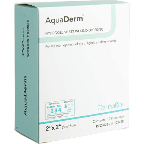 DermaRite AquaDerm Hydrogel Sheet Wound Dressing