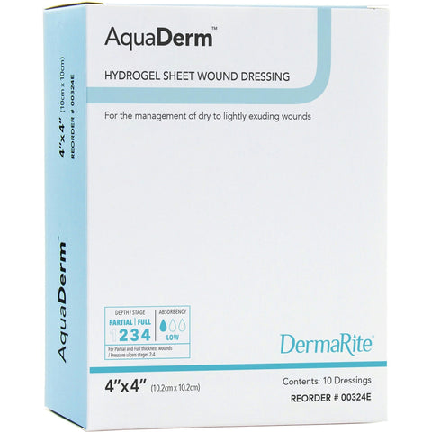 DermaRite AquaDerm Hydrogel Sheet Wound Dressing