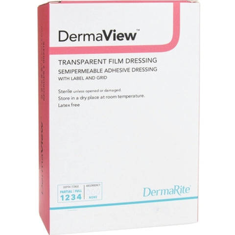 DermaRite DermaView Transparent Semipermeable Adhesive Film Dressing