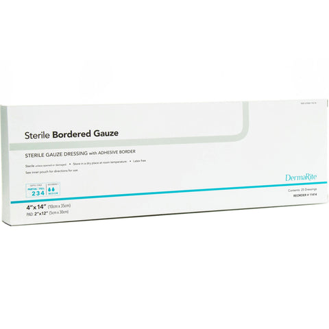 DermaRite Sterile Bordered Gauze with Adhesive Border