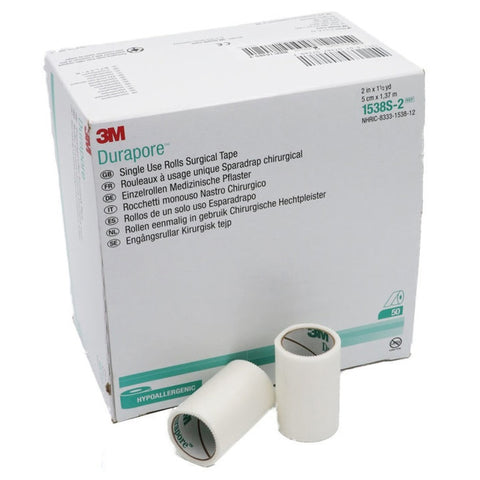 3M™ Durapore™ Silk-Like Cloth Medical Tape, White