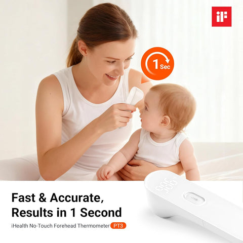 iHealth PT3 No-Touch Forehead Thermometer with LED display