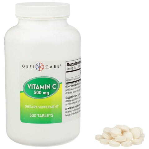 Vitamin C Supplement Geri-Care Ascorbic Acid 500 mg Tablet