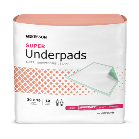McKesson Super Moderate Absorbency Underpad, 60 ct.
