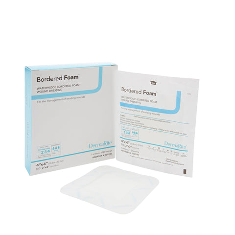 DermaRite Bordered Foam Wound Dressing