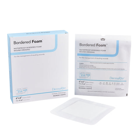 DermaRite BorderedFoam Waterproof Foam Dressing