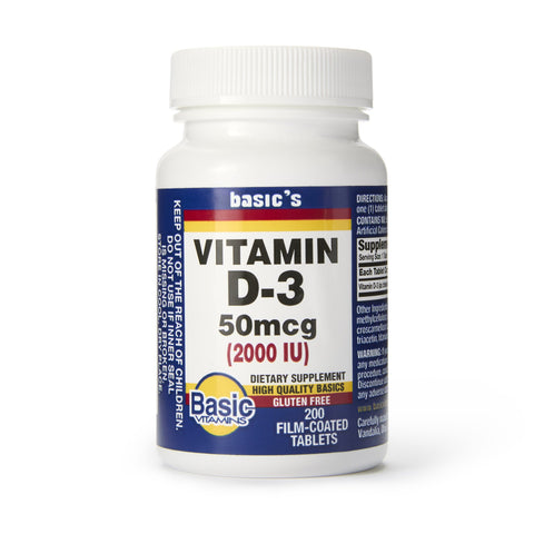 Dietary Supplement Basic's Vitamin D3 Tablet