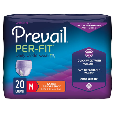 Prevail Per-Fit Women Extra Absorbent Underwear, Medium