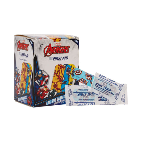 Dukal Stat Adhesive Bandage Strip for Kids, Avengers