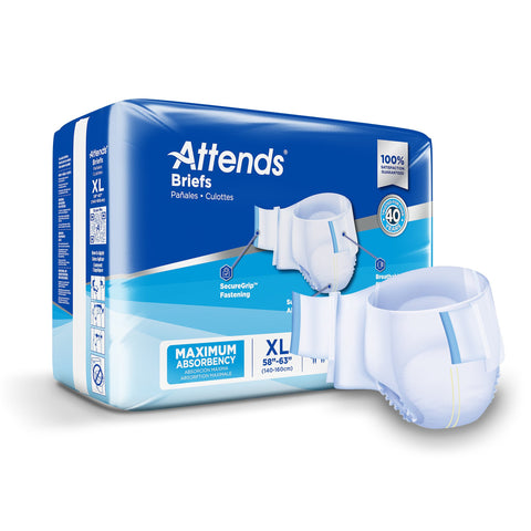 Attends Adult Incontinence Briefs, Maximum Absorbency
