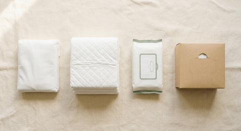 Bedbound Care Kit clean lifestyle flat lay for marketing use.